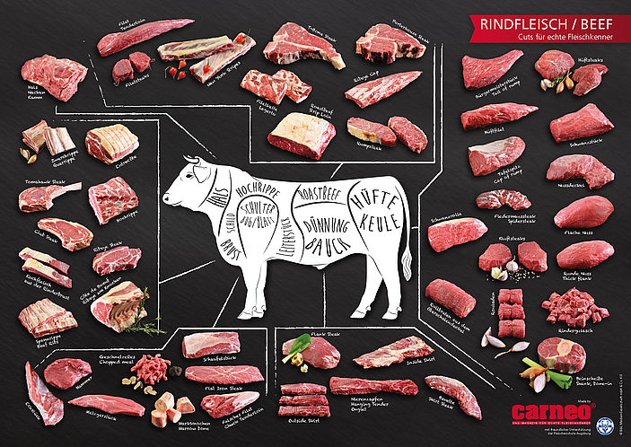 Plakatserie Teilstücke und Beef-Cuts